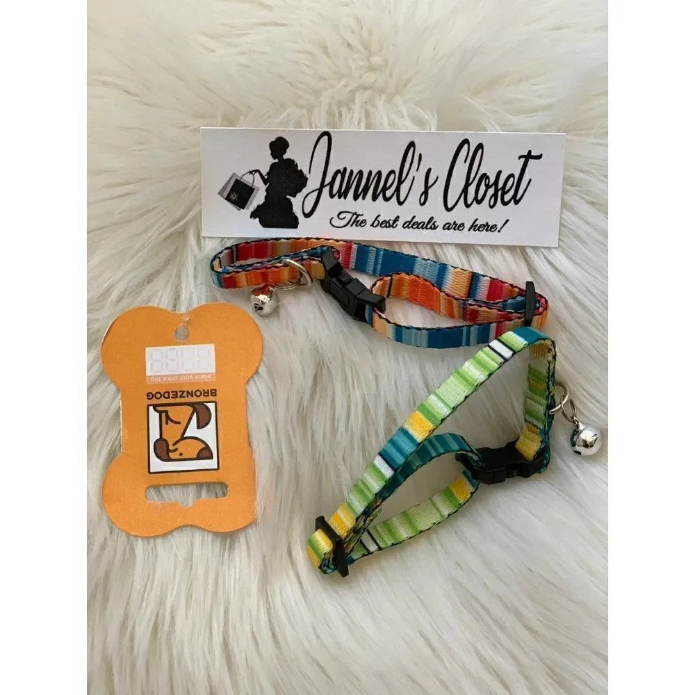 Cat Collar with Bell 2 PCS Aztec Pattern Safety Collars for Cats Kitten